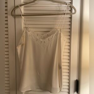 Sezane silk top in ecru sz FR 36 / US 4